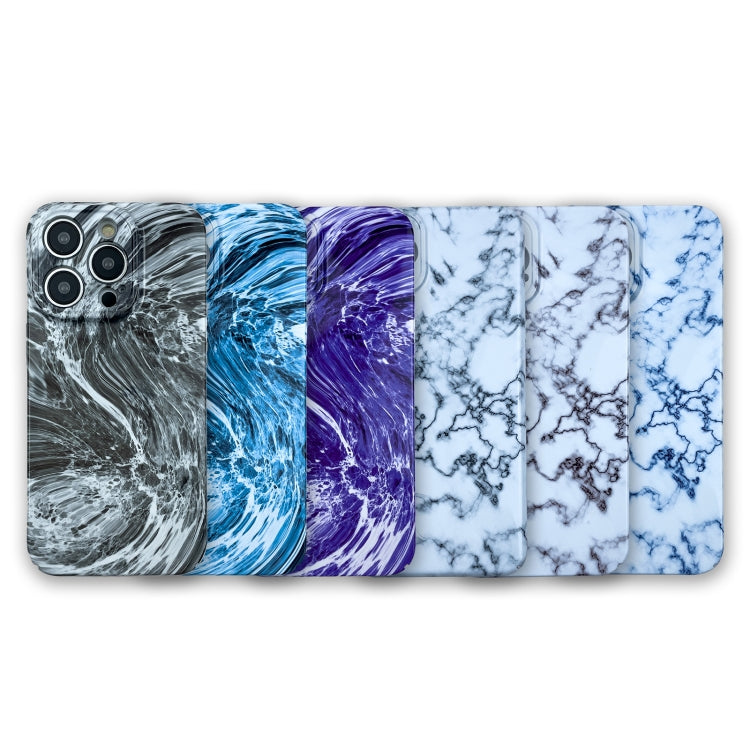 For iPhone 14 Plus Marble Pattern Phone Case(Black White) - iPhone 14 Plus Cases by buy2fix | Online Shopping UK | buy2fix