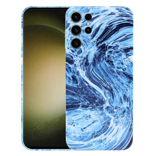 For Samsung Galaxy S23 Ultra 5G Marble Pattern Phone Case(Navy Blue White) - Galaxy S23 Ultra 5G Cases by buy2fix | Online Shopping UK | buy2fix