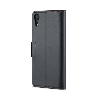 For iPhone XR CaseMe 023 Butterfly Buckle Litchi Texture RFID Anti-theft Leather Phone Case(Black) - More iPhone Cases by CaseMe | Online Shopping UK | buy2fix