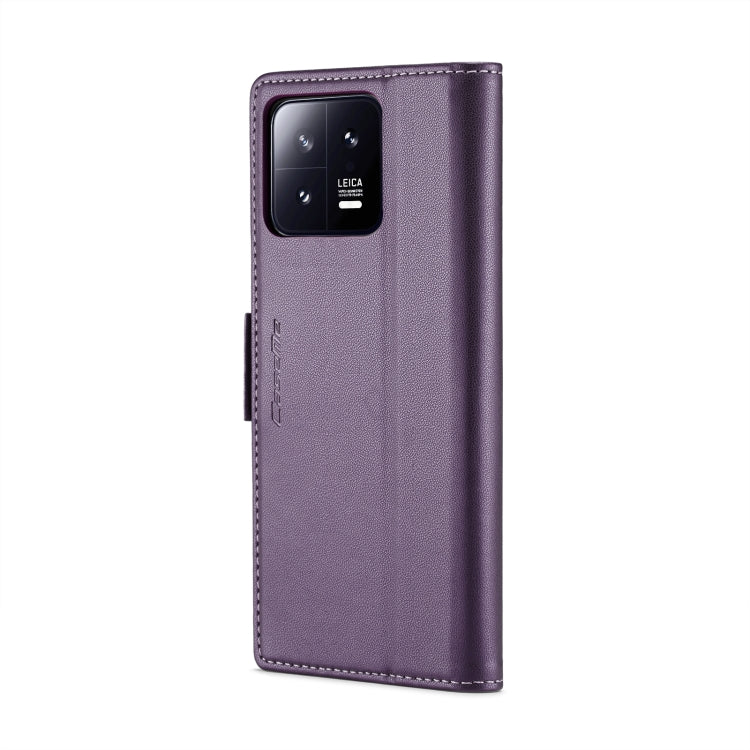 For Xiaomi 13 CaseMe 023 Butterfly Buckle Litchi Texture RFID Anti-theft Leather Phone Case(Pearly Purple) - 13 Cases by CaseMe | Online Shopping UK | buy2fix