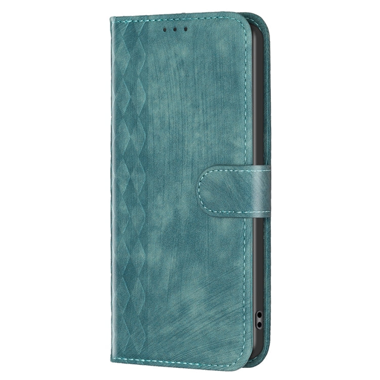 For Xiaomi 12 Plaid Embossed Leather Phone Case(Green) - 12 Cases by buy2fix | Online Shopping UK | buy2fix