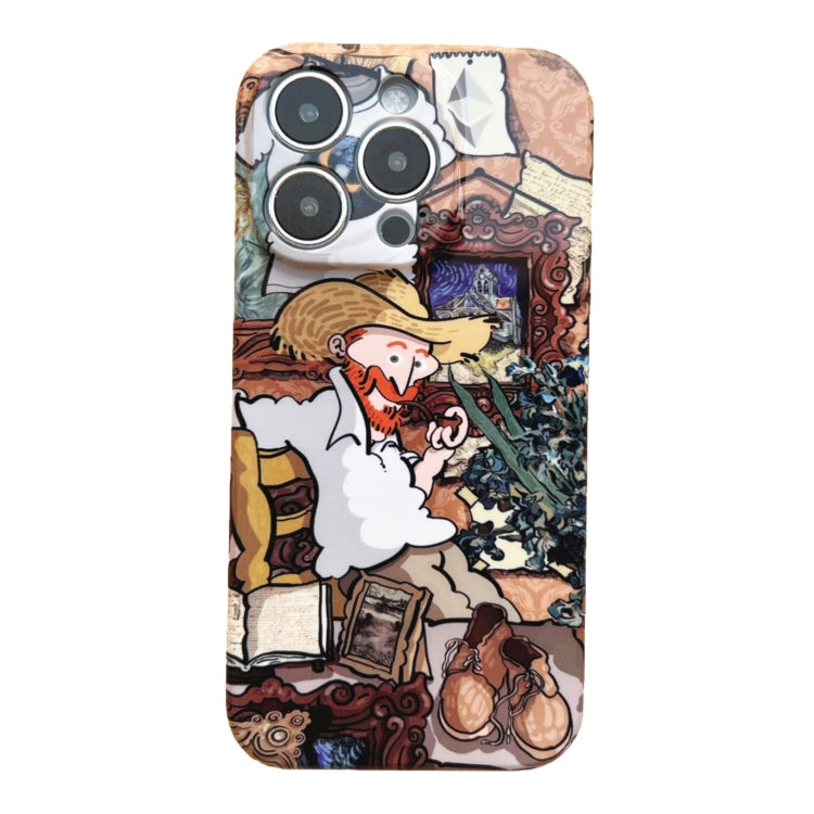 For iPhone 13 Pro Max Precise Hole Oil Painting Pattern PC Phone Case(Tobacco Pipe) - iPhone 13 Pro Max Cases by buy2fix | Online Shopping UK | buy2fix