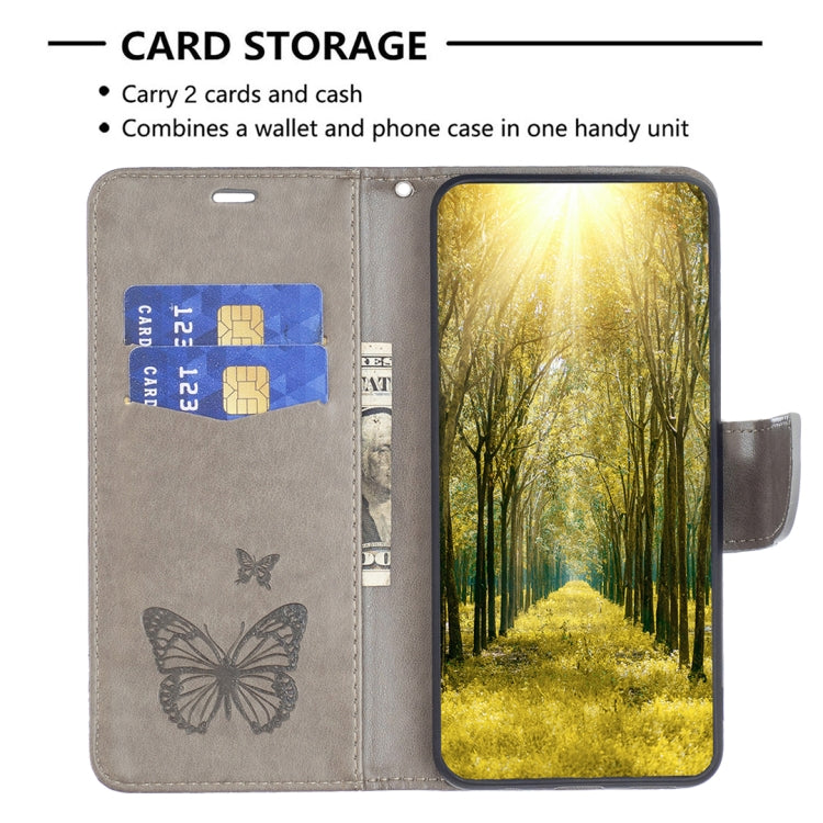 For Xiaomi Civi 3 5G Two Butterflies Embossing Leather Phone Case(Grey) - Xiaomi Cases by buy2fix | Online Shopping UK | buy2fix