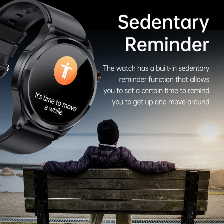 TK22 1.39 inch IP67 Waterproof Silicone Band Smart Watch Supports ECG / Non-invasive Blood Sugar(Black) - Smart Watches by buy2fix | Online Shopping UK | buy2fix