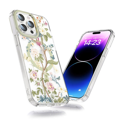 For iPhone 12 MagSafe Magnetic TPU Phone Case(Blue Hydrangea Ball) - iPhone 12 / 12 Pro Cases by buy2fix | Online Shopping UK | buy2fix