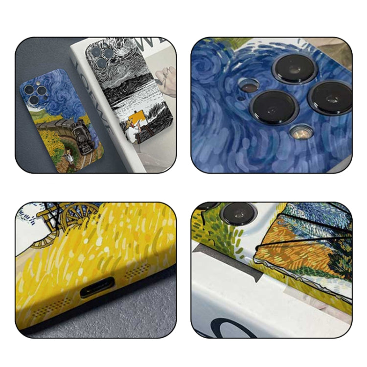 For iPhone 11 Pro Max Precise Hole Oil Painting Pattern PC Phone Case(Handcart) - iPhone 11 Pro Max Cases by buy2fix | Online Shopping UK | buy2fix