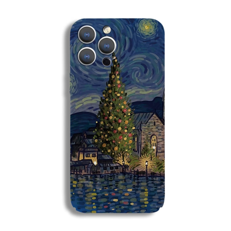 For iPhone 8 Plus / 7 Plus Precise Hole Oil Painting Pattern PC Phone Case(Castle) - More iPhone Cases by buy2fix | Online Shopping UK | buy2fix