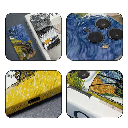 For iPhone XS Max Precise Hole Oil Painting Pattern PC Phone Case(Evening Breeze) - More iPhone Cases by buy2fix | Online Shopping UK | buy2fix