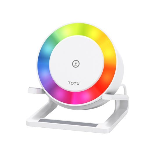 TOTU M6064Q 4 in 1 Multifunctional Wireless Charging Bluetooth Speaker(White) - Desktop Speaker by TOTUDESIGN | Online Shopping UK | buy2fix