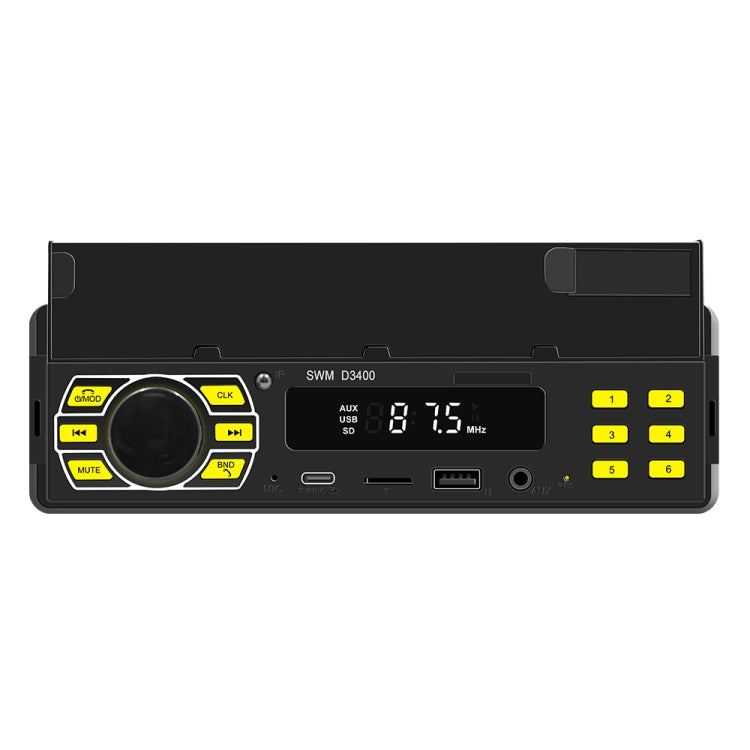 SWM D3400 Car Bluetooth MP3 Player Support Smart Voice Assistant / FM(Black) - Car MP3 & MP4 & MP5 by buy2fix | Online Shopping UK | buy2fix