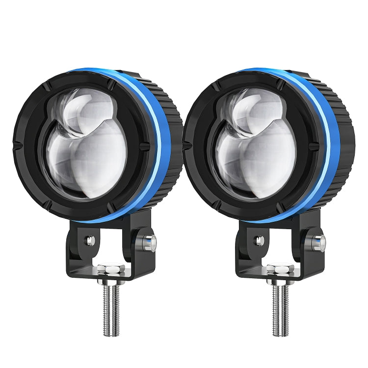 M8 1 Pair Motorcycle Two-color Spotlight(Black) - Headlights by buy2fix | Online Shopping UK | buy2fix