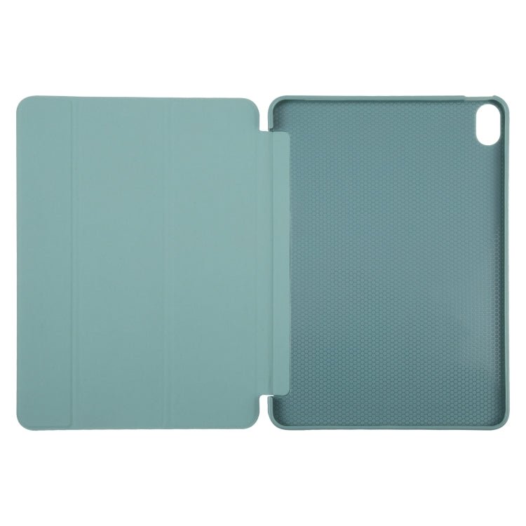 For iPad 10.9 2022 / Air 5 / Air 4 GEBEI 3-folding Holder Shockproof Flip Leather Tablet Case(Dark Green) - iPad 10th Gen 10.9 Cases by GEBEI | Online Shopping UK | buy2fix