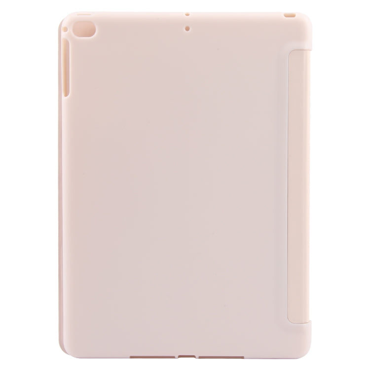 For iPad 9.7 2018 & 2017 / Air / Air2 GEBEI 3-folding Holder Shockproof Flip Leather Tablet Case(Pink) - iPad 9.7 (2018) & (2017) Cases by GEBEI | Online Shopping UK | buy2fix