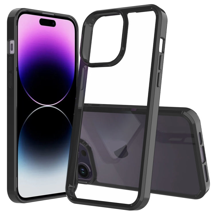 For iPhone 15 Pro Max Scratchproof Acrylic TPU Phone Case(Black) - iPhone 15 Pro Max Cases by buy2fix | Online Shopping UK | buy2fix