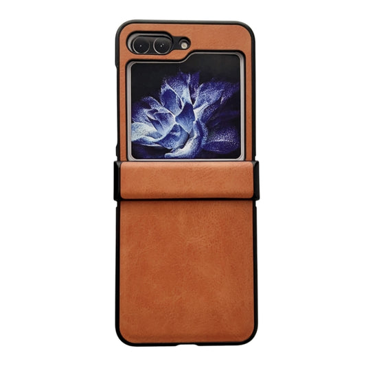 For Samsung Galaxy Z Flip5 Crazy Horse Texture Hinge Shockproof Protective Phone Case(Orange) - Galaxy Z Flip5 Cases by buy2fix | Online Shopping UK | buy2fix
