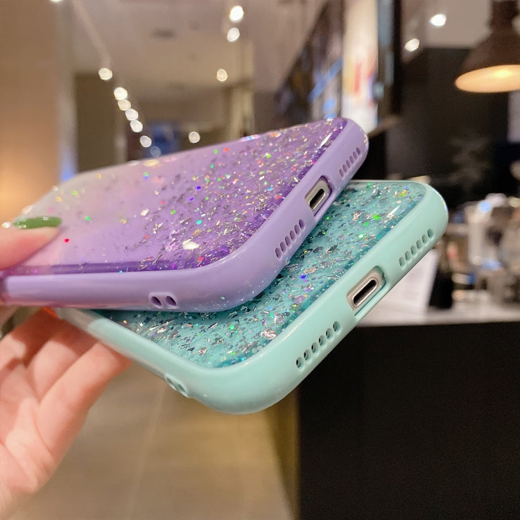 For iPhone 13 Starry Gradient Glitter Powder TPU Phone Case(Transparent) - iPhone 13 Cases by buy2fix | Online Shopping UK | buy2fix