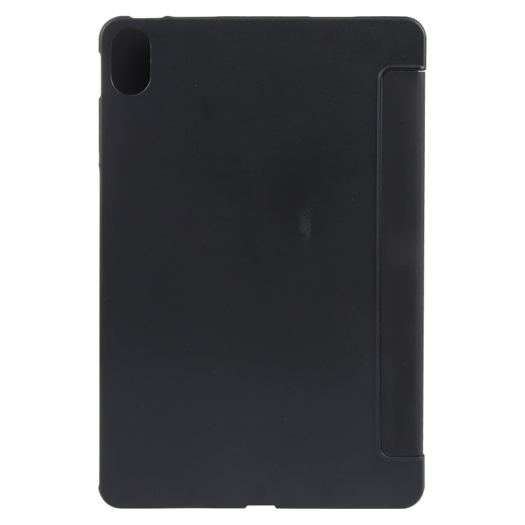 For Huawei MatePad 11 2023 GEBEI 3-folding Holder Shockproof Flip Leather Tablet Case(Black) - For Huawei by GEBEI | Online Shopping UK | buy2fix