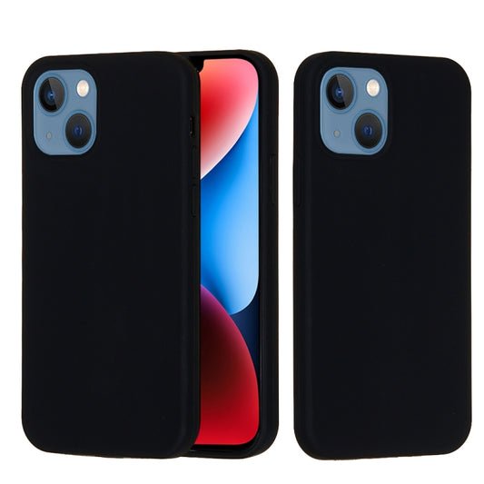 For iPhone 15 Plus Solid Color Silicone Phone Case(Black) - iPhone 15 Plus Cases by buy2fix | Online Shopping UK | buy2fix