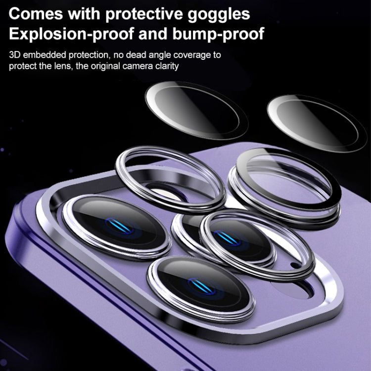 For iPhone 14 Plus Frosted Metal Material Phone Case with Lens Protection(Blue) - iPhone 14 Plus Cases by buy2fix | Online Shopping UK | buy2fix