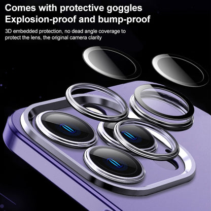 For iPhone 14 Pro Frosted Metal Material Phone Case with Lens Protection(White) - iPhone 14 Pro Cases by buy2fix | Online Shopping UK | buy2fix