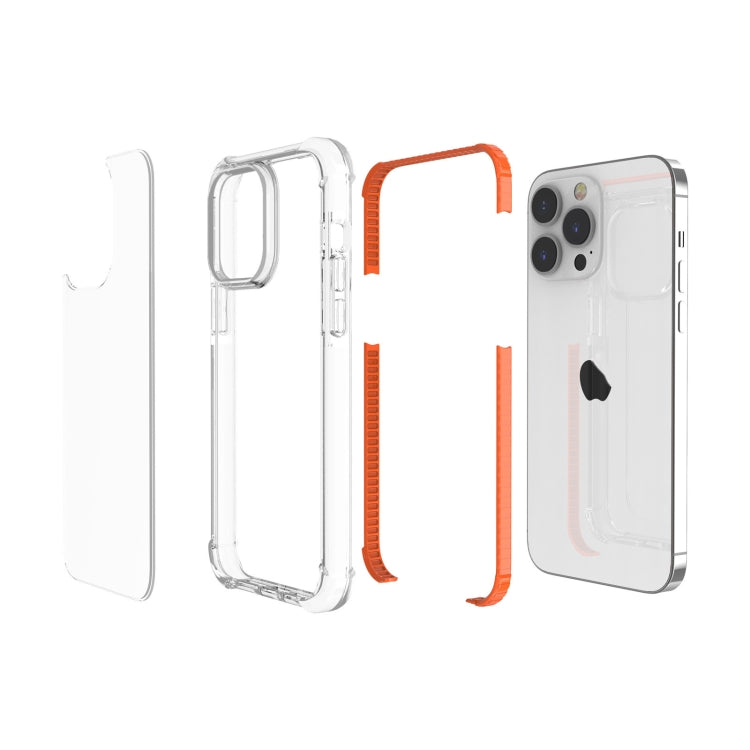 For iPhone 15 Pro Max Four-corner Shockproof TPU + Acrylic Phone Case(Orange) - iPhone 15 Pro Max Cases by buy2fix | Online Shopping UK | buy2fix