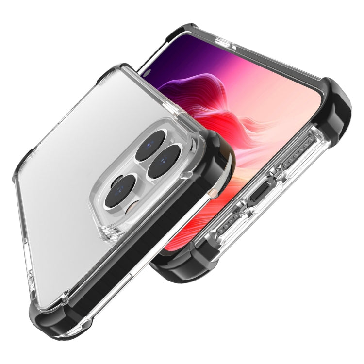 For iPhone 15 Pro Max Four-corner Shockproof TPU + Acrylic Phone Case(Black + Transparent) - iPhone 15 Pro Max Cases by buy2fix | Online Shopping UK | buy2fix