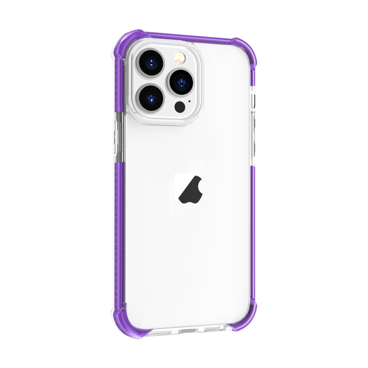 For iPhone 15 Pro Four-corner Shockproof TPU + Acrylic Phone Case(Purple) - iPhone 15 Pro Cases by buy2fix | Online Shopping UK | buy2fix