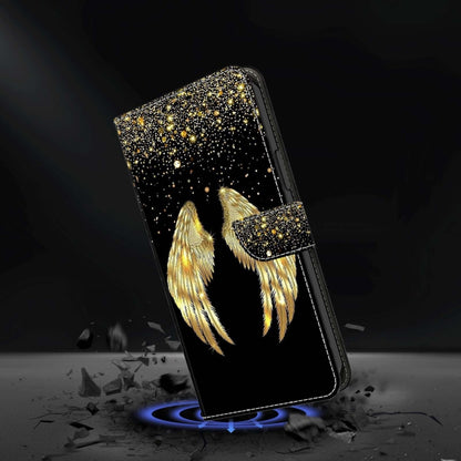 For Xiaomi Redmi 9 Crystal 3D Shockproof Protective Leather Phone Case(Golden Wings) - Xiaomi Cases by buy2fix | Online Shopping UK | buy2fix