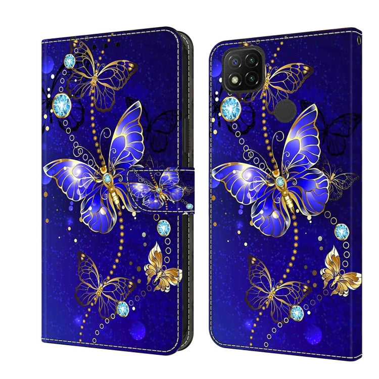 For Xiaomi Redmi 9C Crystal 3D Shockproof Protective Leather Phone Case(Diamond Butterfly) - Xiaomi Cases by buy2fix | Online Shopping UK | buy2fix