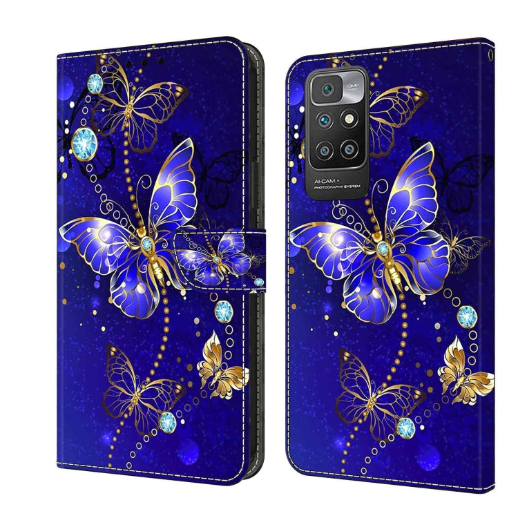 For Xiaomi Redmi 10 Crystal 3D Shockproof Protective Leather Phone Case(Diamond Butterfly) - Xiaomi Cases by buy2fix | Online Shopping UK | buy2fix