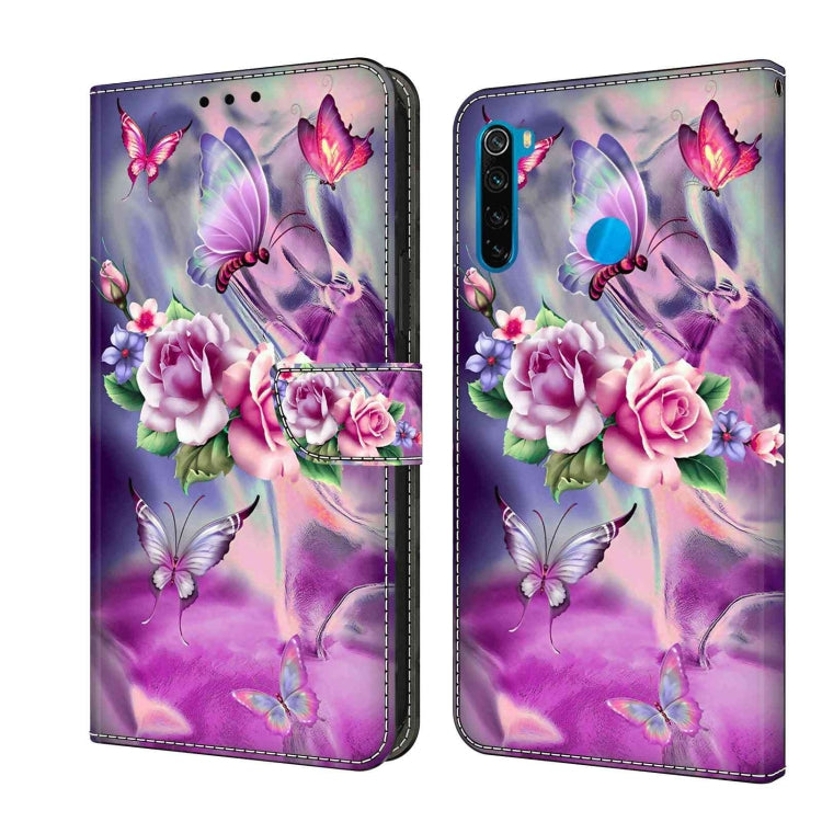 For Xiaomi Redmi Note 8T Crystal 3D Shockproof Protective Leather Phone Case(Butterfly) - Xiaomi Cases by buy2fix | Online Shopping UK | buy2fix