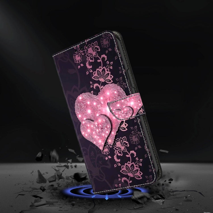 For Xiaomi Redmi Note 11 Global Crystal 3D Shockproof Protective Leather Phone Case(Lace Love) - Xiaomi Cases by buy2fix | Online Shopping UK | buy2fix