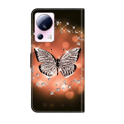 For Xiaomi 13 Lite Crystal 3D Shockproof Protective Leather Phone Case(Crystal Butterfly) - 13 Lite Cases by buy2fix | Online Shopping UK | buy2fix