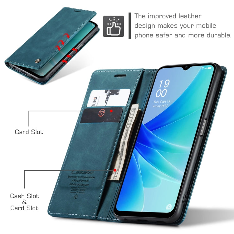 For OPPO A57 4G Global/A57S 4G Global/A77 4G Global CaseMe 013 Multifunctional Horizontal Flip Leather Phone Case(Blue) - OPPO Cases by CaseMe | Online Shopping UK | buy2fix