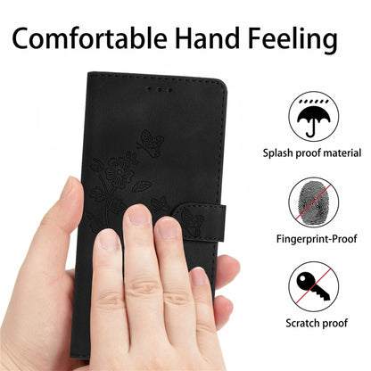 For Xiaomi 13 Pro Flower Butterfly Embossing Pattern Leather Phone Case(Black) - 13 Pro Cases by buy2fix | Online Shopping UK | buy2fix