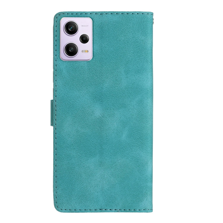 For Xiaomi Redmi Note 12 Pro 5G Flower Butterfly Embossing Pattern Leather Phone Case(Sky Blue) - Note 12 Pro Cases by buy2fix | Online Shopping UK | buy2fix