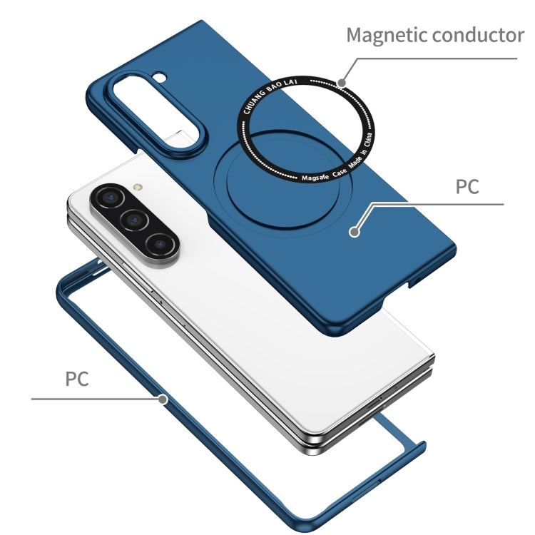 For Samsung Galaxy Z Fold5 Magsafe Magnetic Folding PC Phone Case(Blue) - Galaxy Z Fold5 Cases by buy2fix | Online Shopping UK | buy2fix