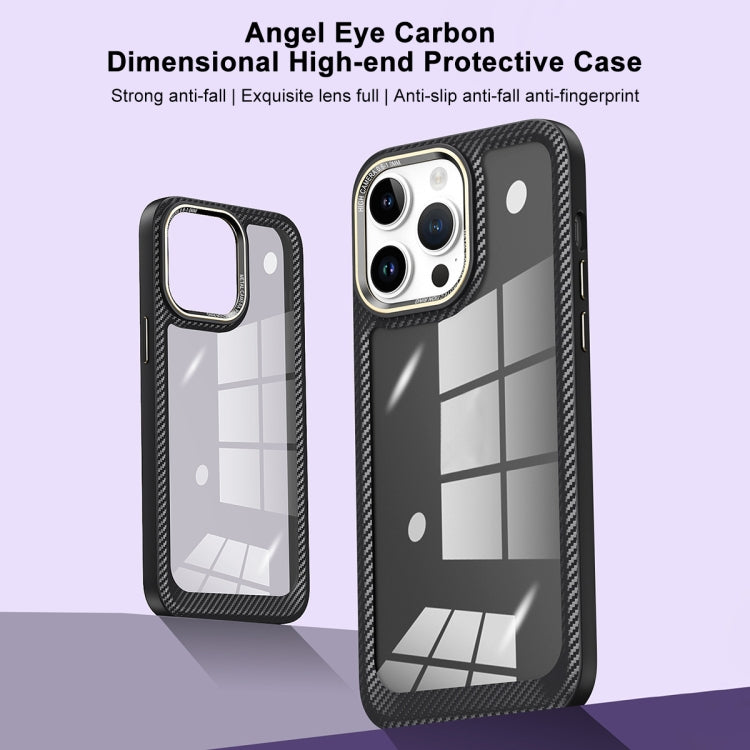 For iPhone 11 Pro Max Carbon Fiber Transparent Back Panel Phone Case(Blue) - iPhone 11 Pro Max Cases by buy2fix | Online Shopping UK | buy2fix