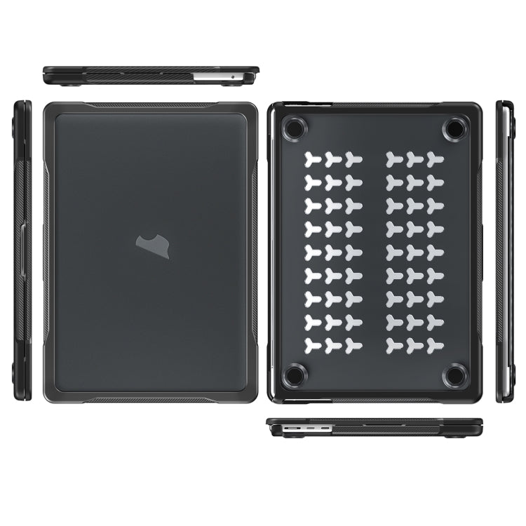 For MacBook Air 13.6 inch A2681 2022 Translucent Laptop Protective Case(Transparent Black) - MacBook Air Cases by buy2fix | Online Shopping UK | buy2fix