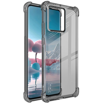 For Motorola Edge 40 Neo imak Shockproof Airbag TPU Phone Case(Transparent Black) - Motorola Cases by imak | Online Shopping UK | buy2fix