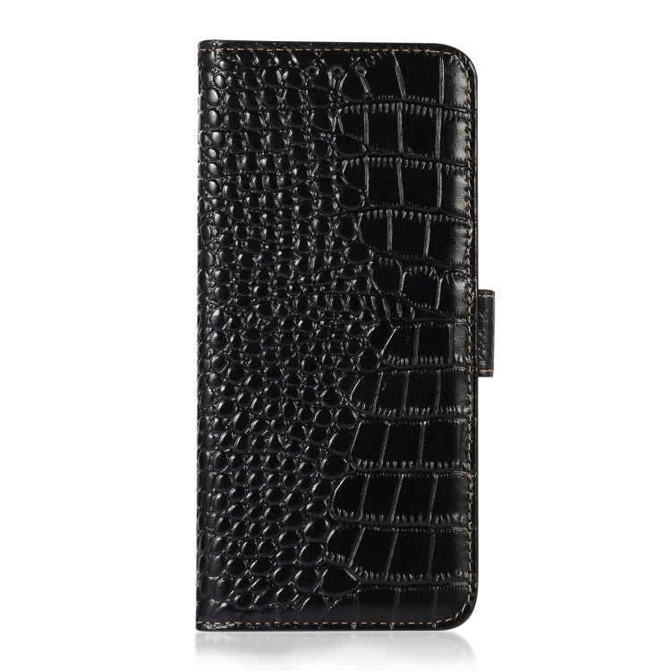 For Huawei Nova 11i / Enjoy 60 Pro / Maimang 20 5G  Crocodile Top Layer Cowhide Leather Phone Case(Black) - Huawei Cases by buy2fix | Online Shopping UK | buy2fix