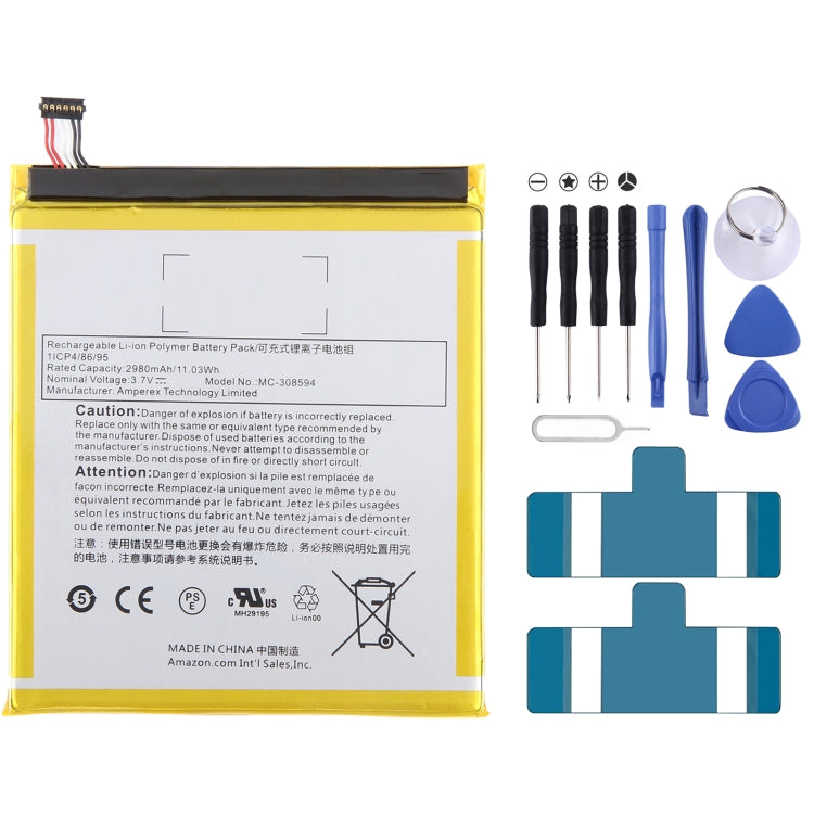 MC-308594 2980mAh Battery Replacement For Amazon kindle Fire 7 5th Gen - Others by buy2fix | Online Shopping UK | buy2fix