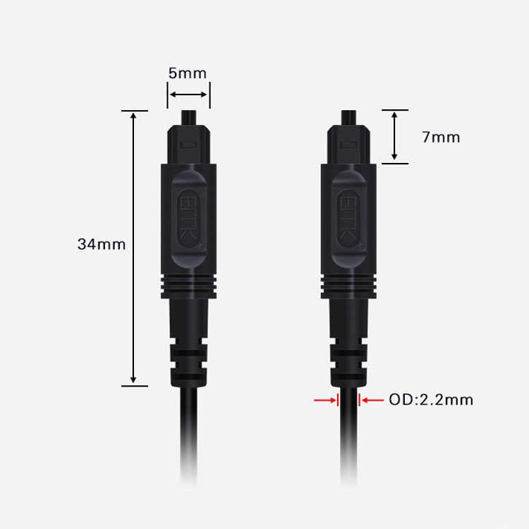 30m EMK OD2.2mm Digital Audio Optical Fiber Cable Plastic Speaker Balance Cable(Black) - Audio Optical Cables by EMK | Online Shopping UK | buy2fix