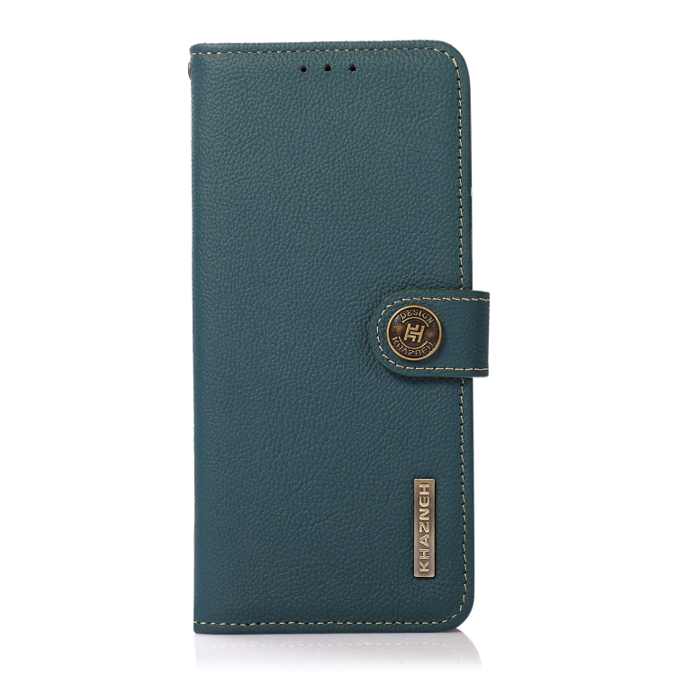 For Nokia G42 KHAZNEH Custer Genuine Leather RFID Phone Case(Green) - Nokia Cases by buy2fix | Online Shopping UK | buy2fix