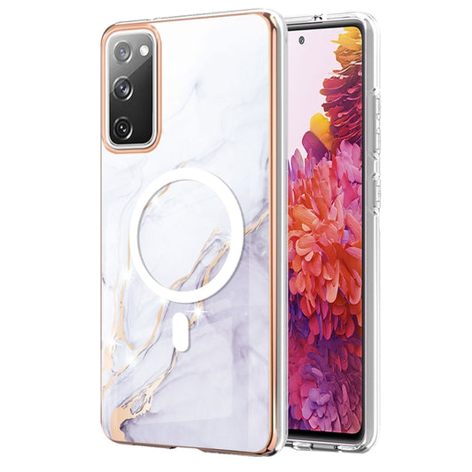 For Samsung Galaxy S20 FE 5G&4G / S20 Lite / S20 Fan Edition Marble Pattern Dual-side IMD Magsafe TPU Phone Case(White 006) - Galaxy S20 FE Cases by buy2fix | Online Shopping UK | buy2fix