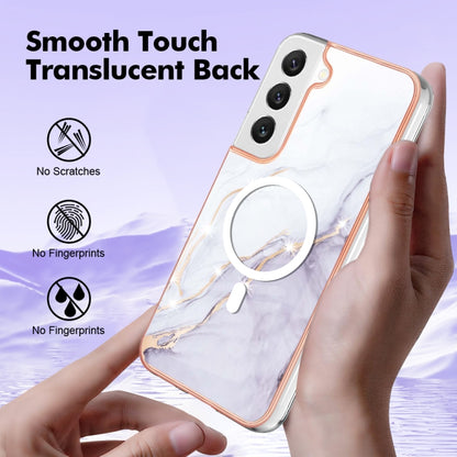 For Samsung Galaxy S23 5G Marble Pattern Dual-side IMD Magsafe TPU Phone Case(White 006) - Galaxy S23 5G Cases by buy2fix | Online Shopping UK | buy2fix