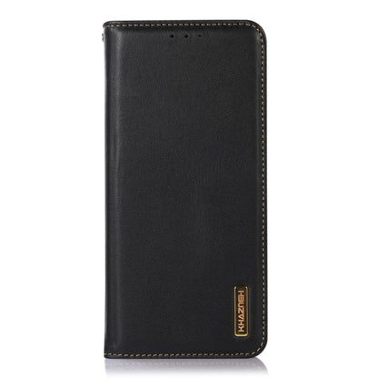 For Honor 90 Lite 5G / X50i KHAZNEH Nappa Top Layer Cowhide Leather Phone Case(Black) - Honor Cases by buy2fix | Online Shopping UK | buy2fix