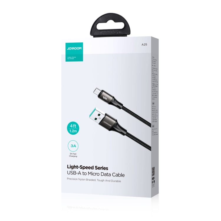 JOYROOM SA25-AM3 3A USB to Micro USB Fast Charge Data Cable, Length:2m(Black) - Micro USB Cable by JOYROOM | Online Shopping UK | buy2fix