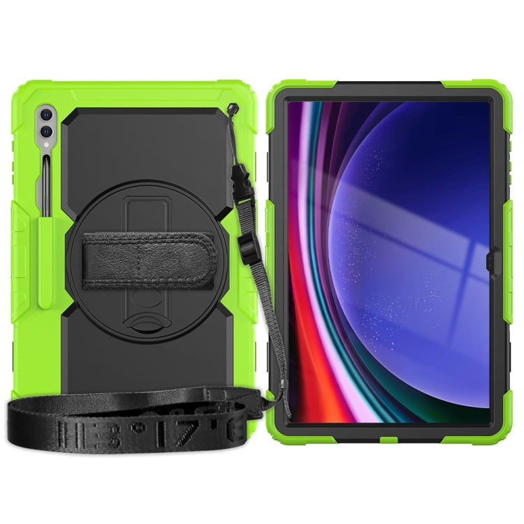 For Samsung Galaxy Tab S9 Ultra / S8 Ultra Silicone + PC Tablet Case(Yellow Green+Black) - Galaxy Tab S9 Ultra Cases by buy2fix | Online Shopping UK | buy2fix