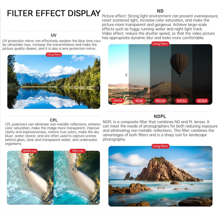 For DJI Air 3 JSR KB Series Drone Lens Filter, Filter:6 in 1 STAR CPL ND - Mavic Lens Filter by JSR | Online Shopping UK | buy2fix